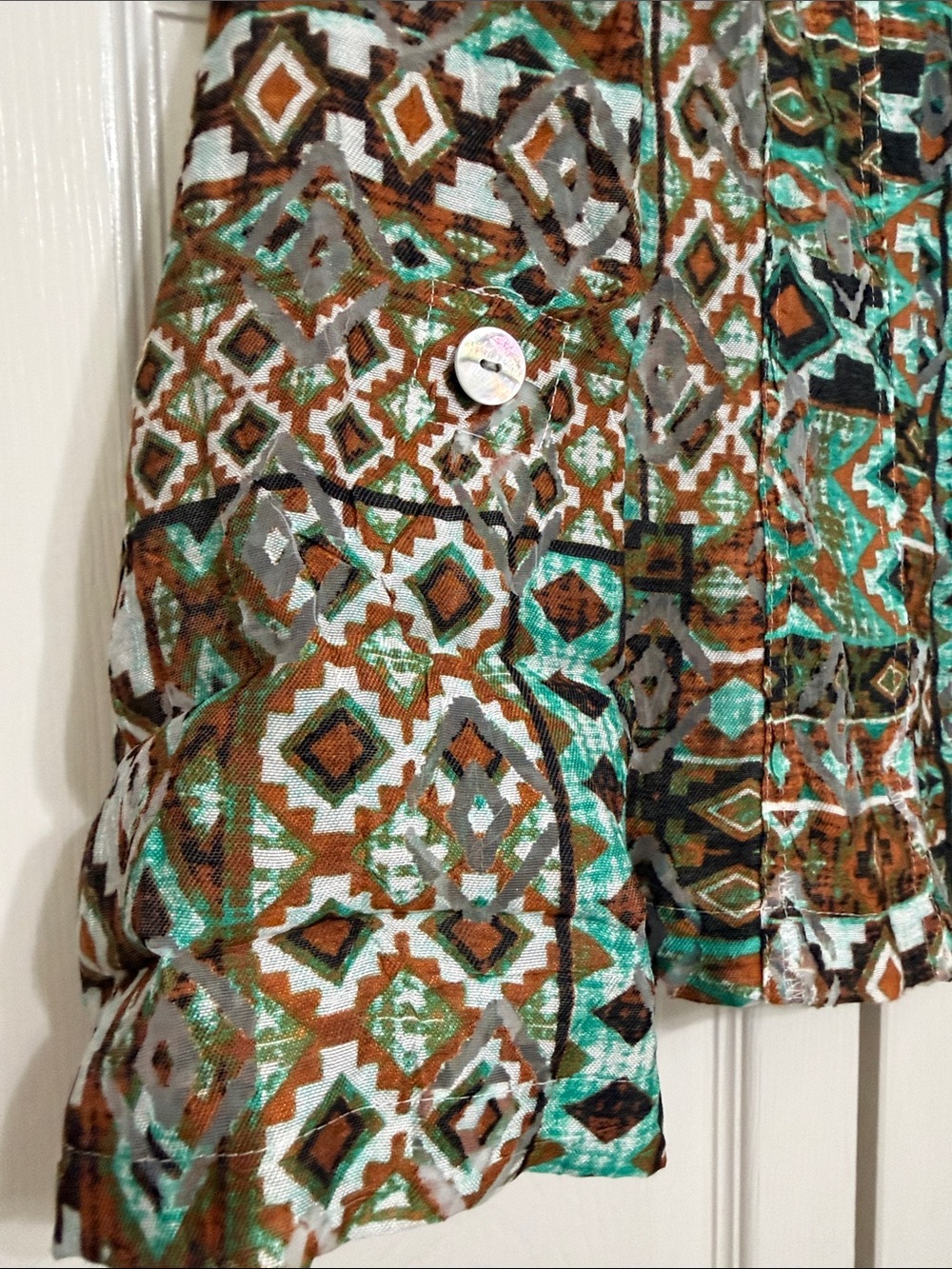 Ruby Rd. Multicolor Geometric Print Blazer Jacket - Picture 8 of 8